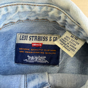J- Vintage 90s Levi's Orange Tab Denim Button Down Shirt - M