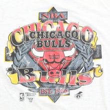 Load image into Gallery viewer, F- Vintage 90s Chicago Bulls NBA Raven Athletic Logo &amp; Text Single Stitch Tee
