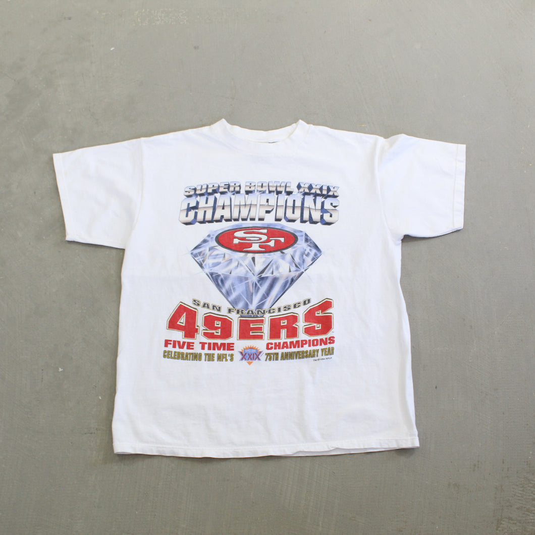 F- Vintage 1994 Super Bowl 29 San Francisco 49ers 5 Times Champs NFL Tee
