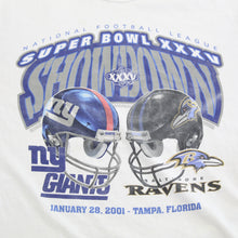 Load image into Gallery viewer, F- Vintage 2001 Super Bowl 35 NY Giants Vs Baltimore Ravens NFL Logo Athletic Promo Tee
