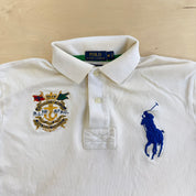 J- Vintage Polo RL Marine Supplies Embroidered Logo Polo Shirt - M