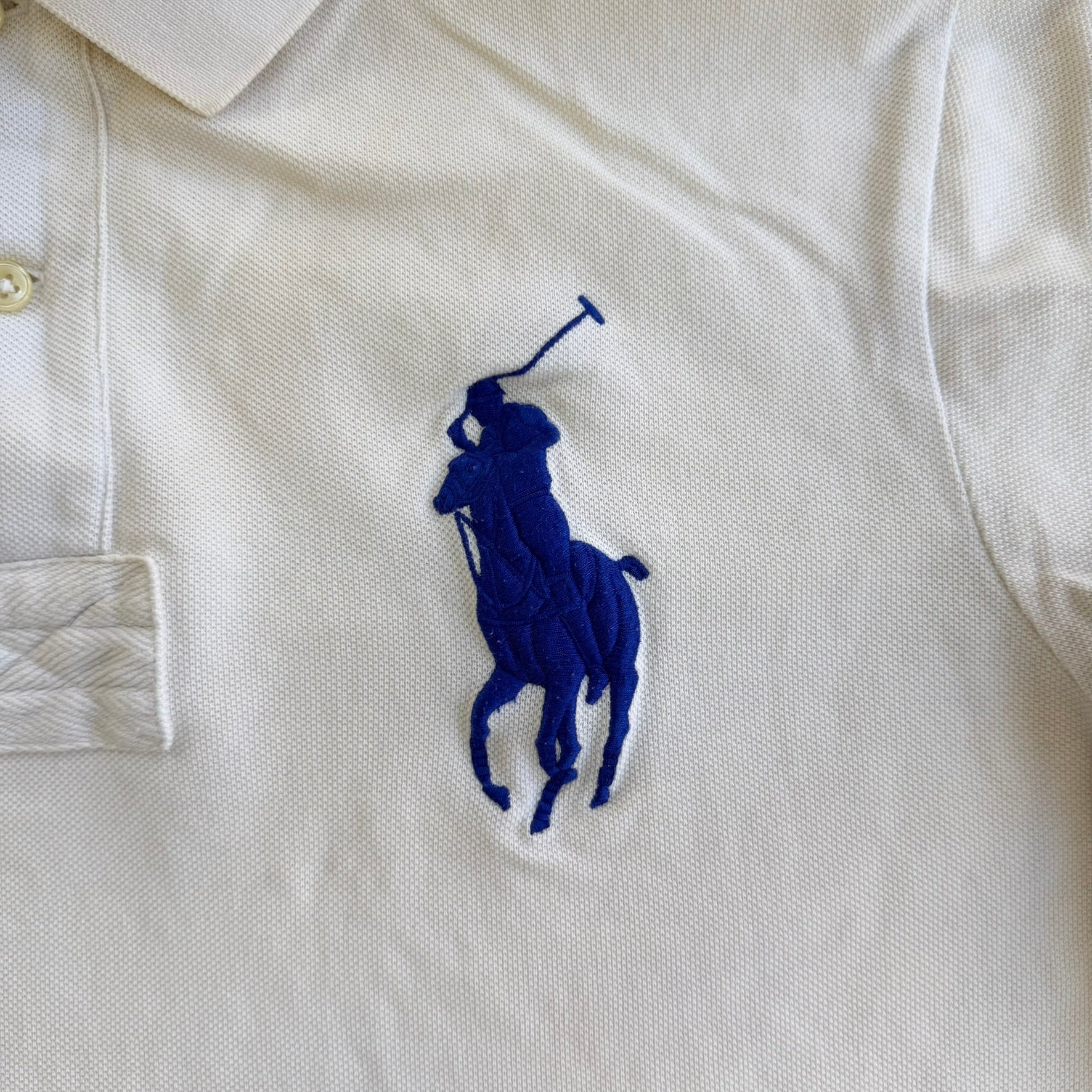 J- Vintage Polo RL Marine Supplies Embroidered Logo Polo Shirt - M
