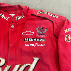 F- Vintage Nascar Bud King Of Beers Racing Jackets