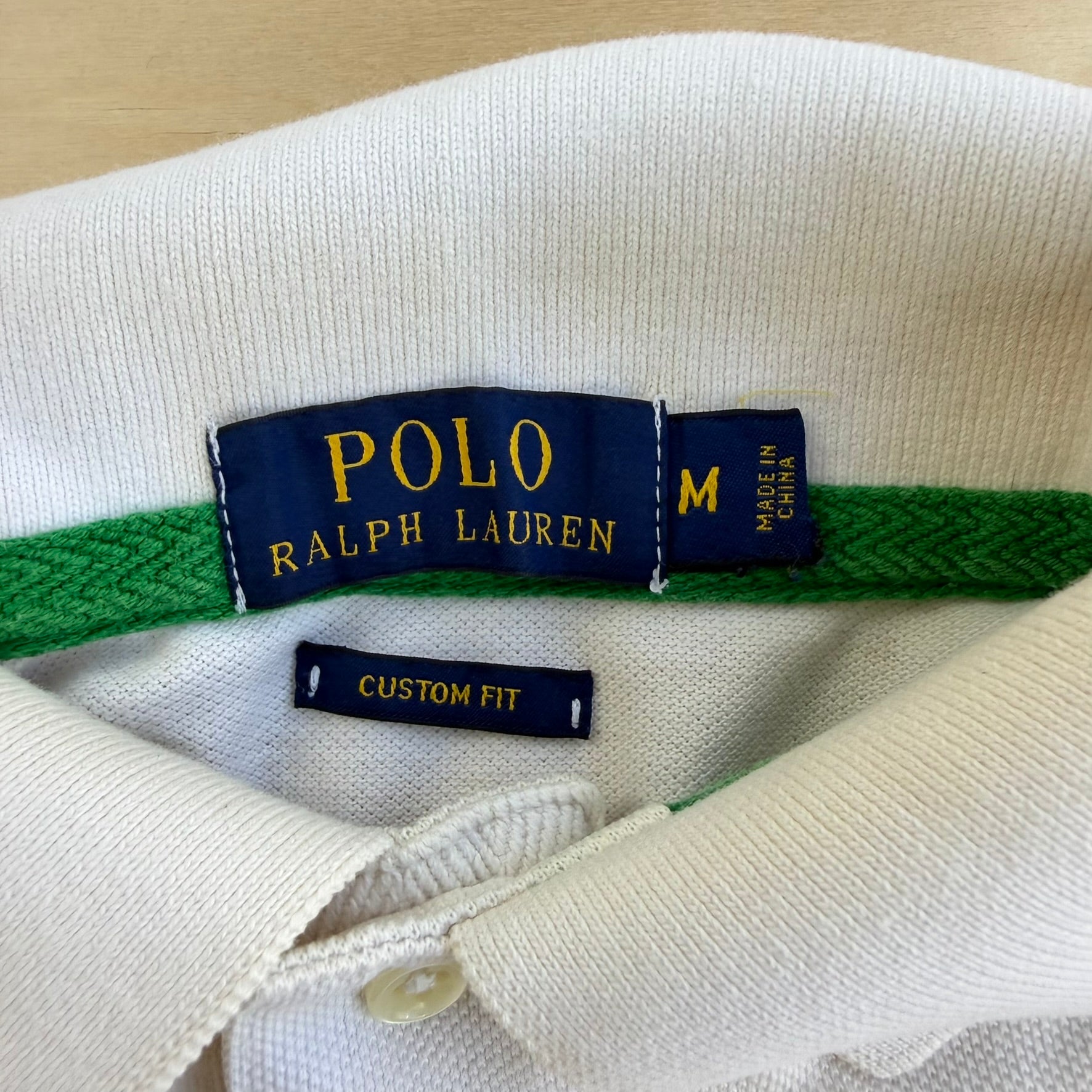 J- Vintage Polo RL Marine Supplies Embroidered Logo Polo Shirt - M