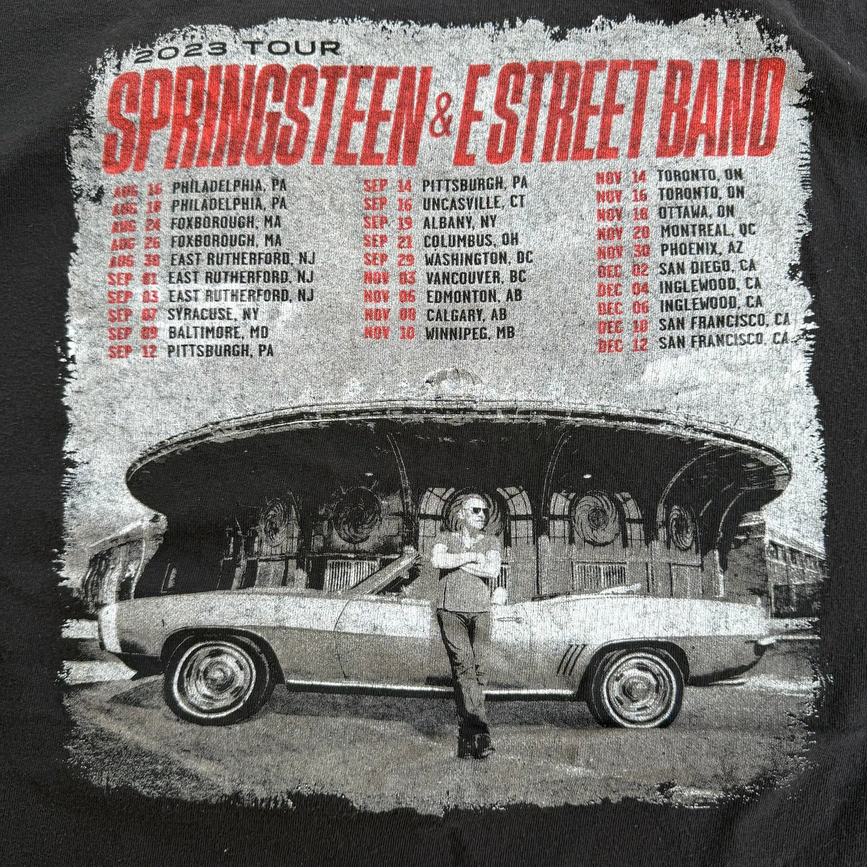 J- '23 Bruce Springsteen E Street Band On Tour Picture Tee - 2XL