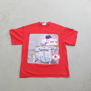 F- Vintage 1998 Boston Red Sox MLB CSA Uniform & Logo Tee