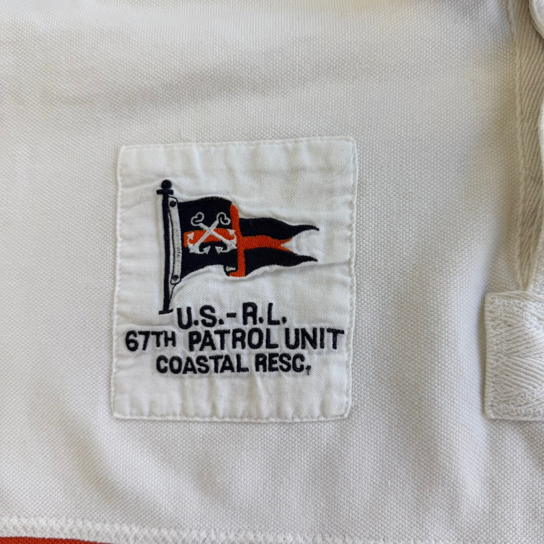 J- Vintage Polo RL 67th Patrol Unit Embroidered Logo Polo Shirt - XL