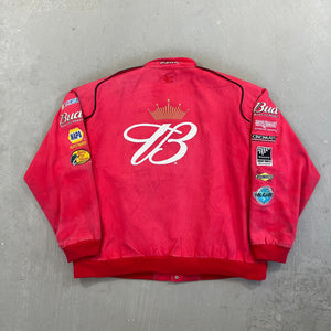 F- Vintage Nascar Bud King Of Beers Racing Jackets