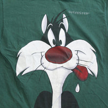 Load image into Gallery viewer, F- Vintage 1993 Looney Tunes Sylvester Cat Cartoon Single Stitch Tee

