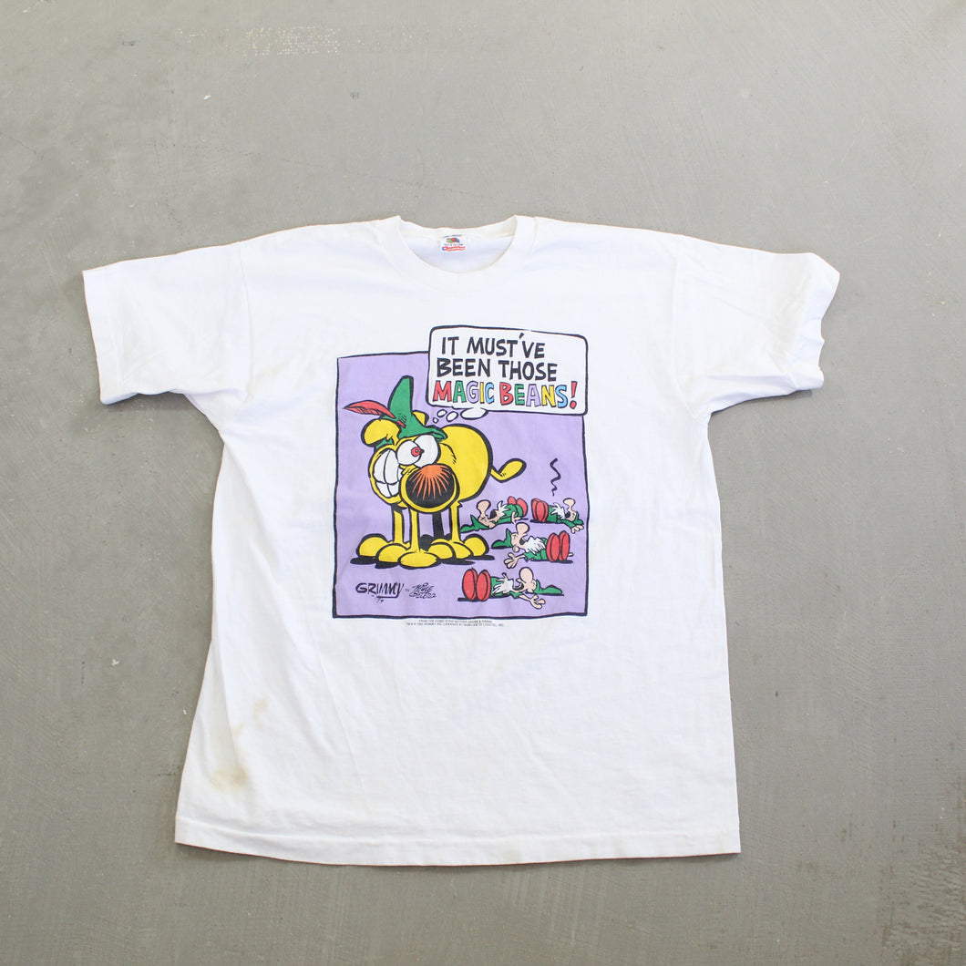 F- Vintage 1992 Grimmy Magic Beans Cartoon Single Stitch Tee