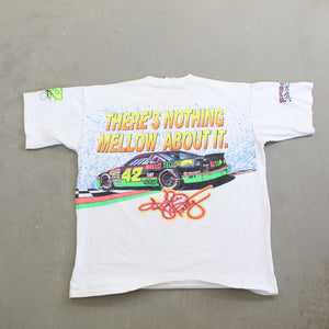 F- Vintage 1993 Nascar Mello Yello Kyle Petty Car Jumbo Print Tee