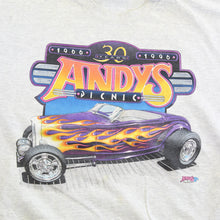 Load image into Gallery viewer, F- Vintage 1996 Andys Picnic Hot Rod Car Graphic Tee
