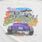 F- Vintage 1996 Andys Picnic Hot Rod Car Graphic Tee