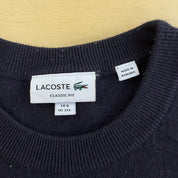 J- Vintage Lacoste Embroidered Logo Black Knit Sweater - 3XL