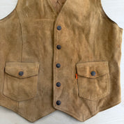 J- Vintage Levi's Orange Tab Suede Western Vest - M