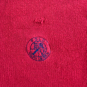 J- Vintage 90s Polo RL Embroidered Logo Red Knit Sweater - M