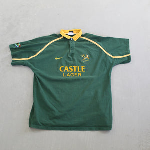 F- Vintage South Africa National Rugby Team Nike Team Polo