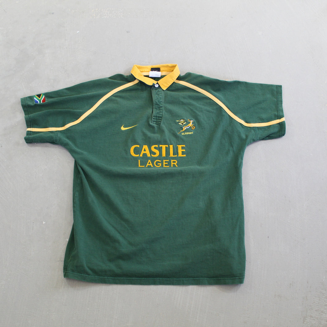 F- Vintage South Africa National Rugby Team Nike Team Polo