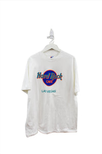 Z - Vintage Single Stitch Hard Rock Cafe Las Vegas Neon Logo Hanes Beefy Tee