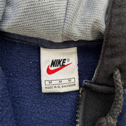 J- Vintage 90s Nike Embroidered Swoosh & Text Quarter Zip Hoodie - M