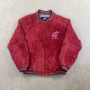 F- Vintage Washington State University Cougars Pro Player Suede Jacket