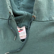 J- Vintage 90s Nike Embroidered Swoosh Forest Green Hoodie - 2XL