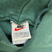J- Vintage 90s Nike Embroidered Swoosh Forest Green Hoodie - 2XL