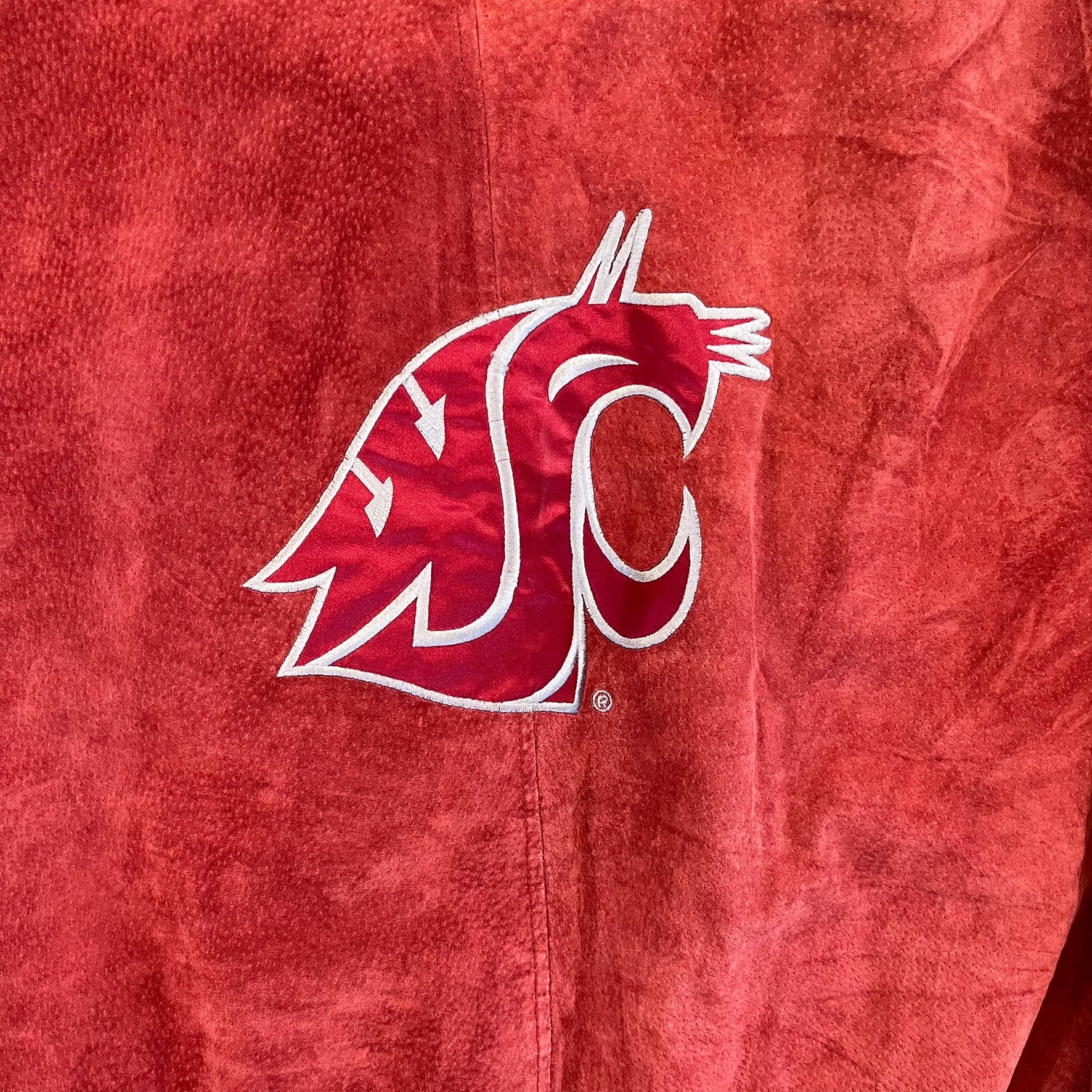 F- Vintage Washington State University Cougars Pro Player Suede Jacket