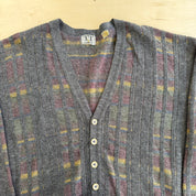 J- Vintage T&T Company Patterned Cardigan Knit Sweater - L