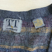 J- Vintage T&T Company Patterned Cardigan Knit Sweater - L