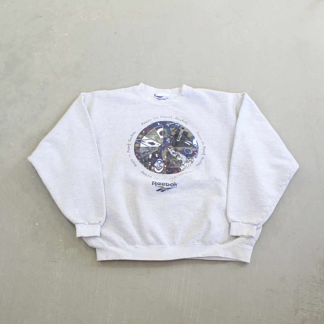 F- Vintage 90s Reebok Graphic Crewneck