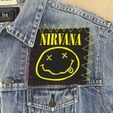 Load image into Gallery viewer, F- HOM AC/DC Nirvana Reworked Custom Denim Jacket
