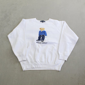 F- Vintage Ralph Lauren Polo Golf Teddy Bear Graphic Crewneck