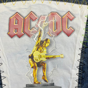 F- HOM AC/DC Nirvana Reworked Custom Denim Jacket