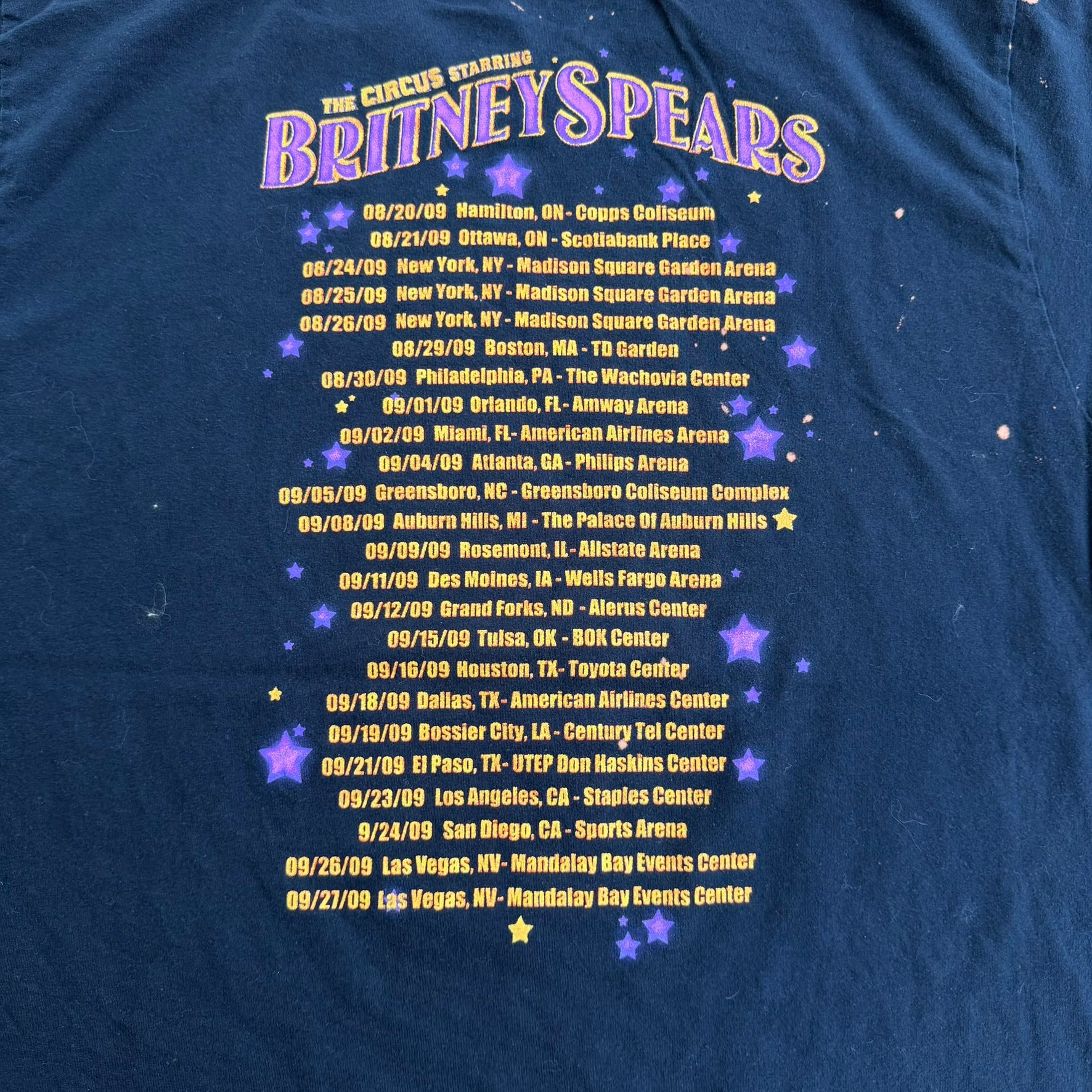 J- Vintage '09 Britney Spears The Circus Tour Picture Tee - XL