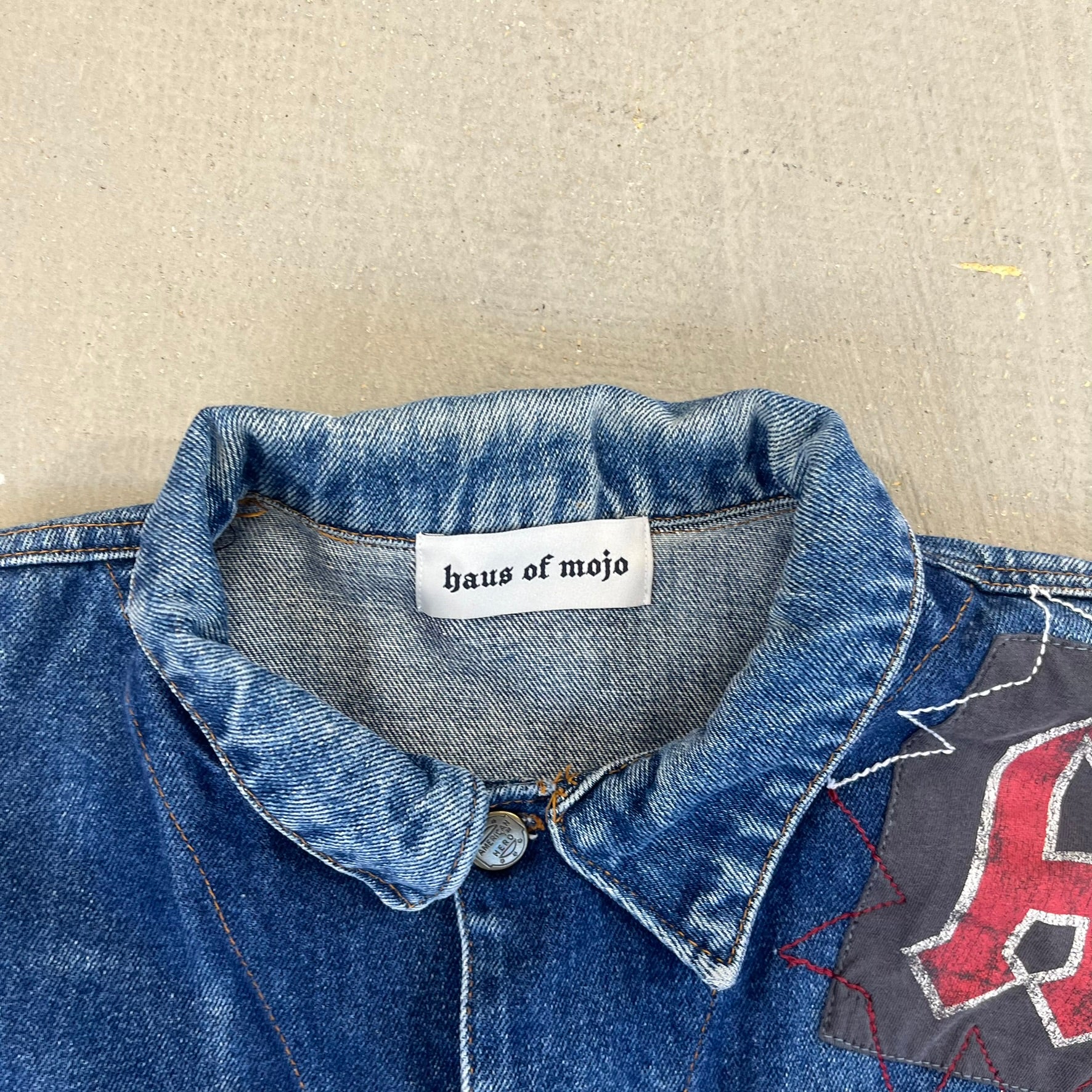 F- HOM AC/DC Blow Up Your Video Reworked Custom Denim Jacket