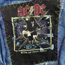 Load image into Gallery viewer, F- HOM AC/DC Blow Up Your Video Reworked Custom Denim Jacket
