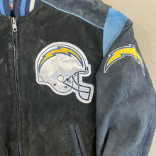 Load image into Gallery viewer, F- Vintage San Diego Chargers NFL Suede Jacket
