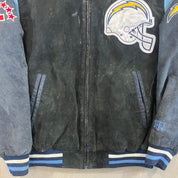 F- Vintage San Diego Chargers NFL Suede Jacket