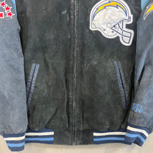 Load image into Gallery viewer, F- Vintage San Diego Chargers NFL Suede Jacket
