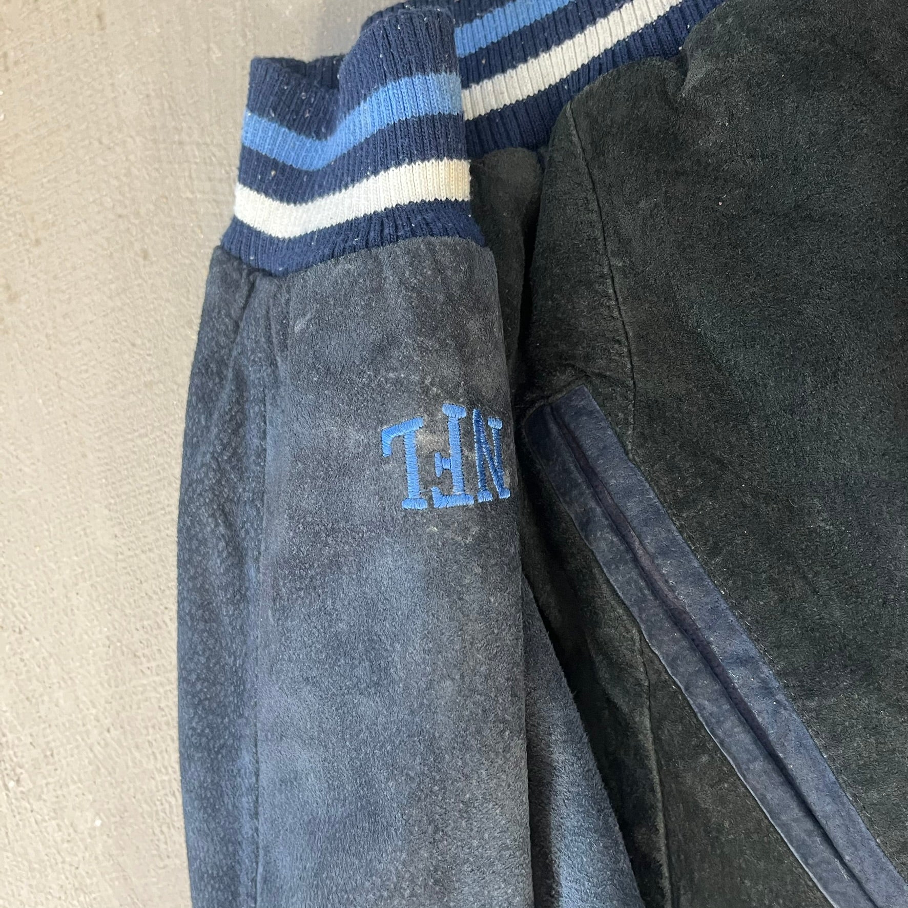 F- Vintage San Diego Chargers NFL Suede Jacket