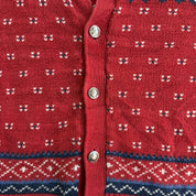 J- Vintage Polo RL Patterned Cardigan Knit Sweater - 2XL