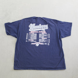 F- Vintage 1998 New York Yankees MLB World Series Champs Lee Tee