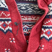 J- Vintage Polo RL Patterned Cardigan Knit Sweater - 2XL