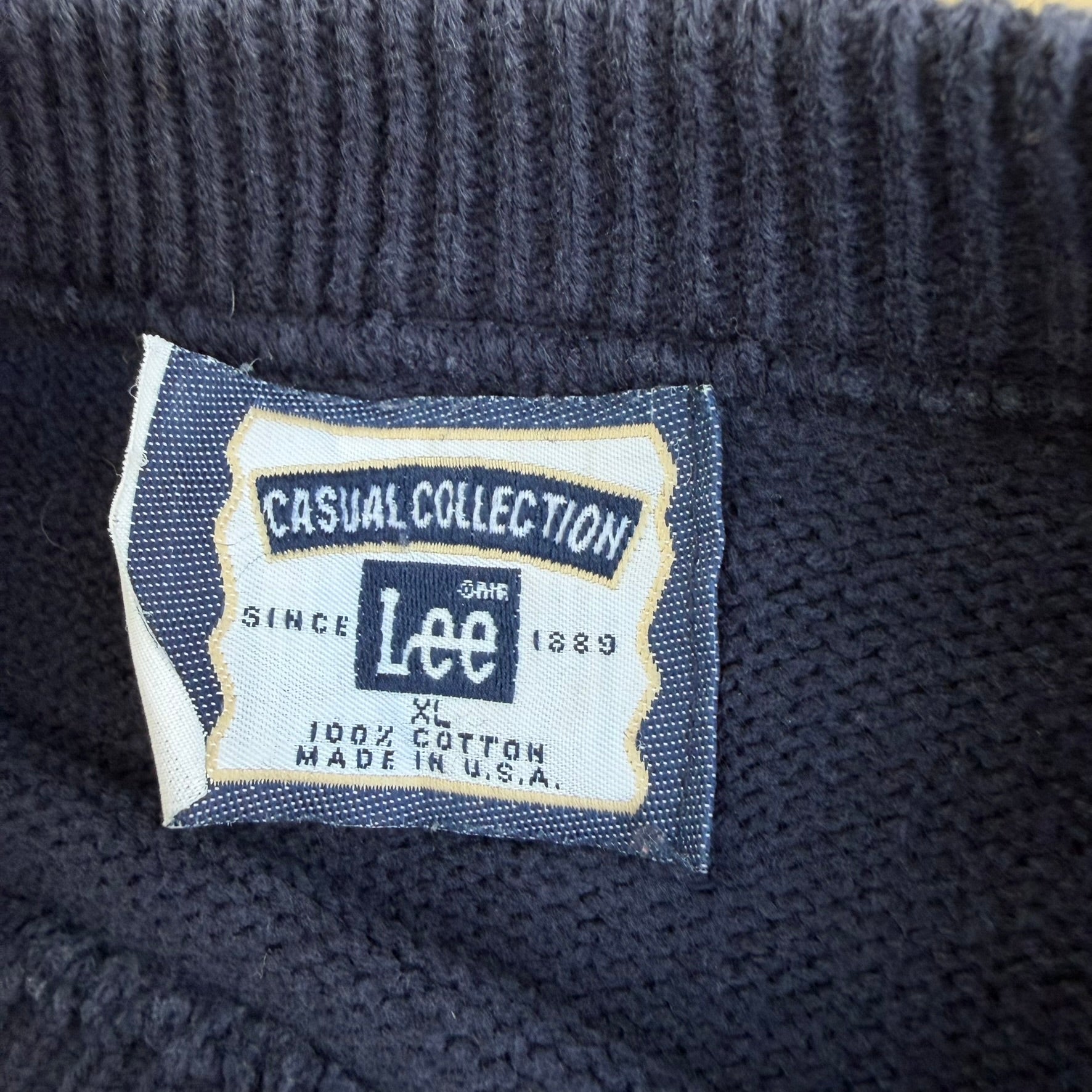 J- Vintage Lee Made In USA Manitowoc Yacht Club Embroidered Knit Sweater - XL