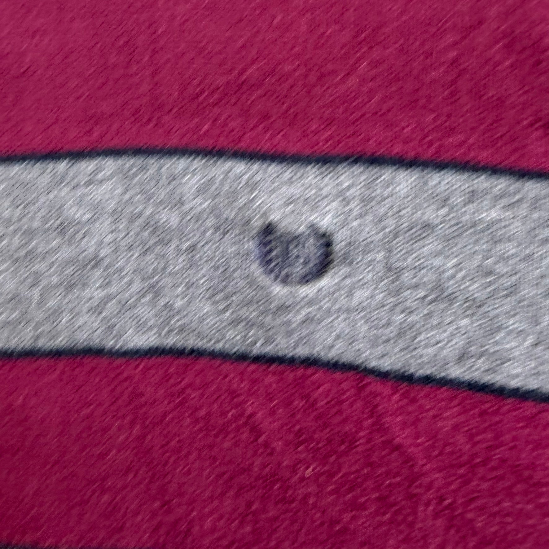 J- Vintage Chaps RL Embroidered Logo Dark Grey/Maroon Striped Knit Sweater - M