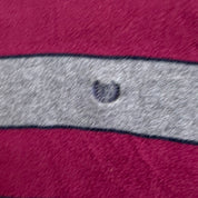J- Vintage Chaps RL Embroidered Logo Dark Grey/Maroon Striped Knit Sweater - M
