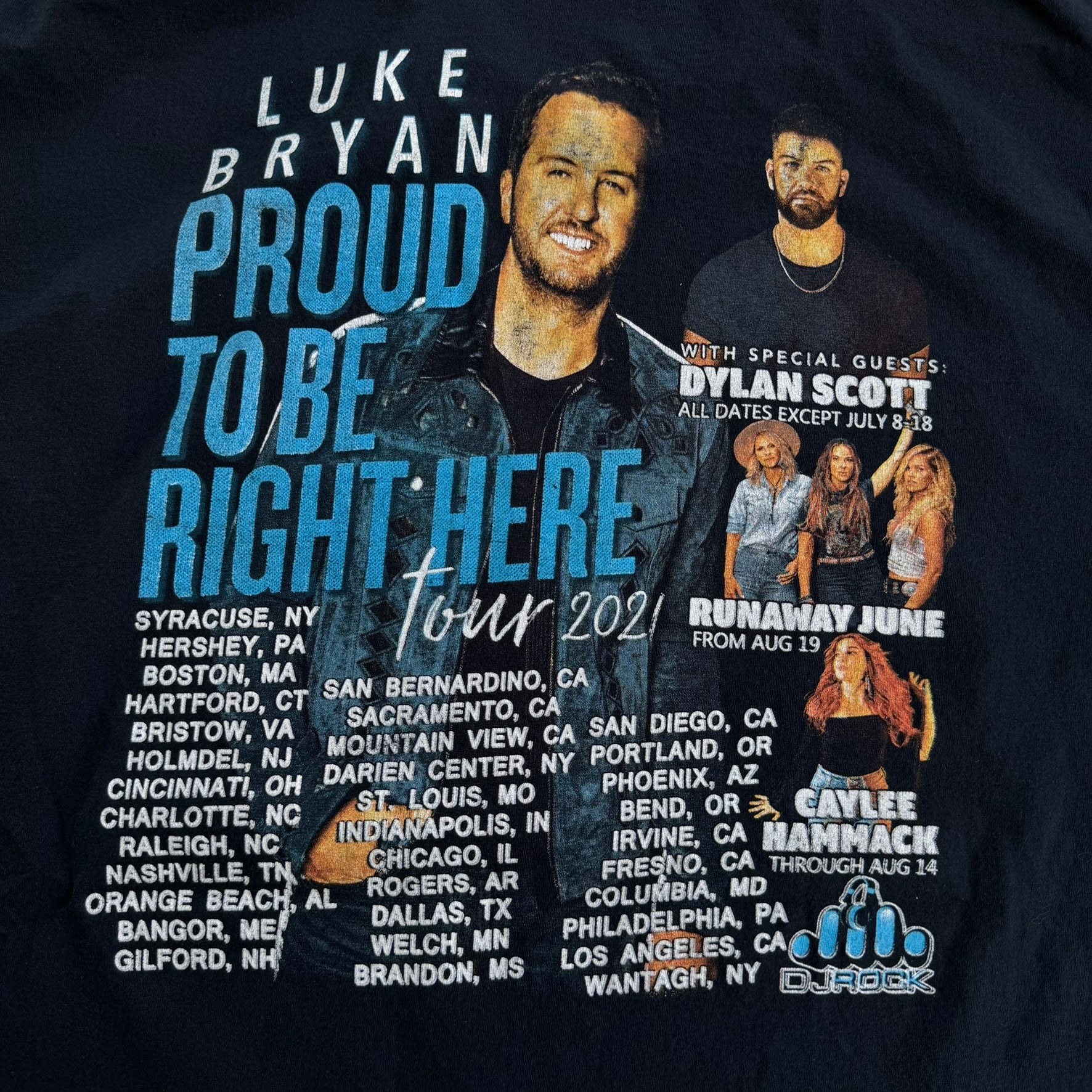 J- '21 Luke Bryan Proud To Be Right Here Tour Picture Tee - XL