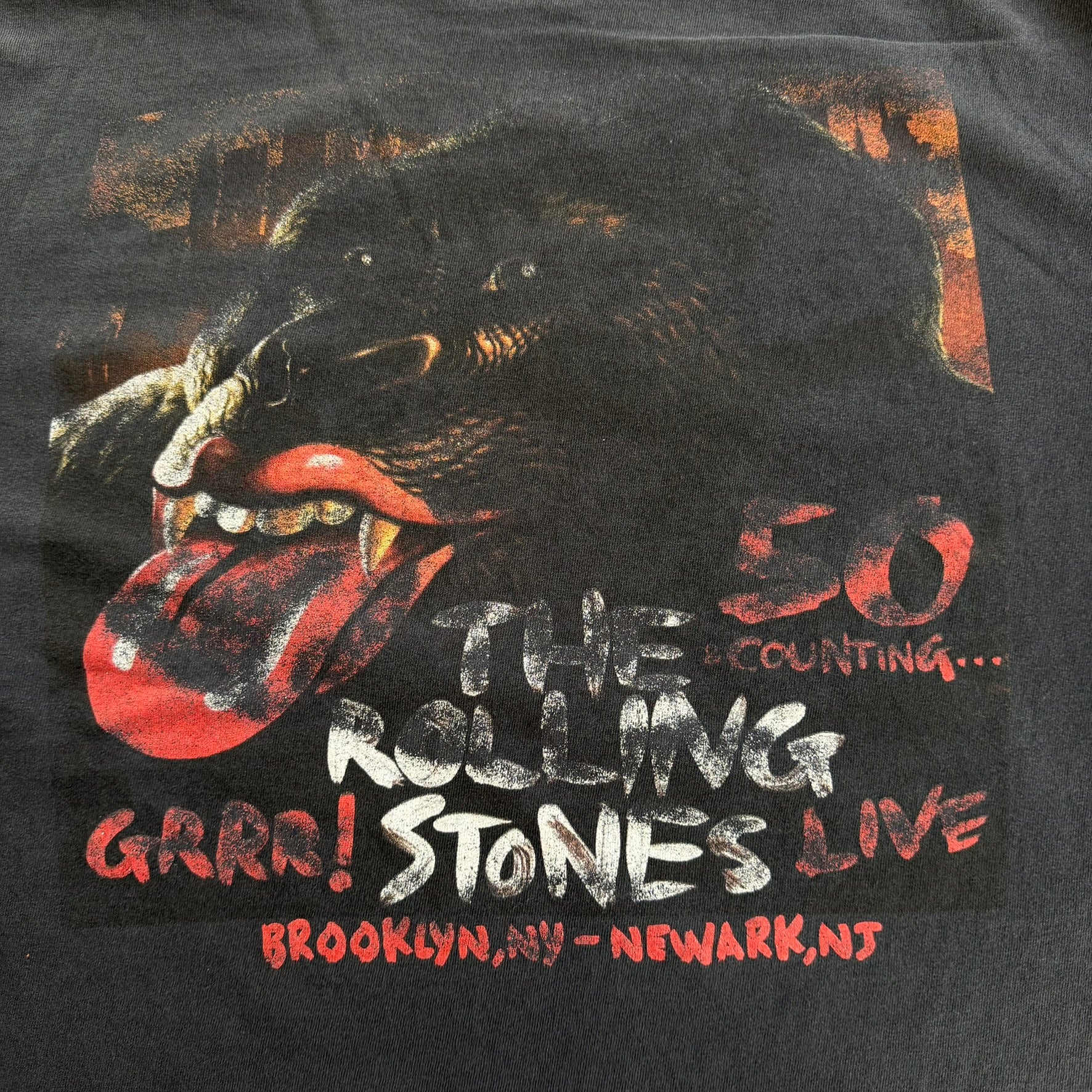 J- Vintage '12 The Rolling Stones Fifty Years Tour Graphic Tee - XL