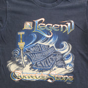 F- Vintage 1996 Harley Davidson A Legend Carved Stone Single Stitch Tee